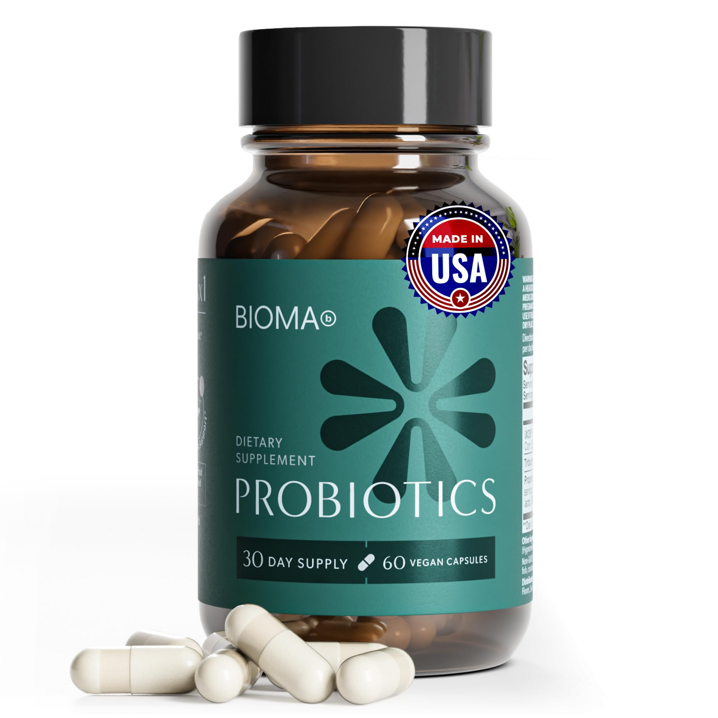 BIOMA Probiotics - Digestive Health Probiotic - 60 Delayed-Release Capsules (30-Day Supply)